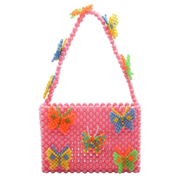 Handbags - Susan Alexandra beaded butterflies bag